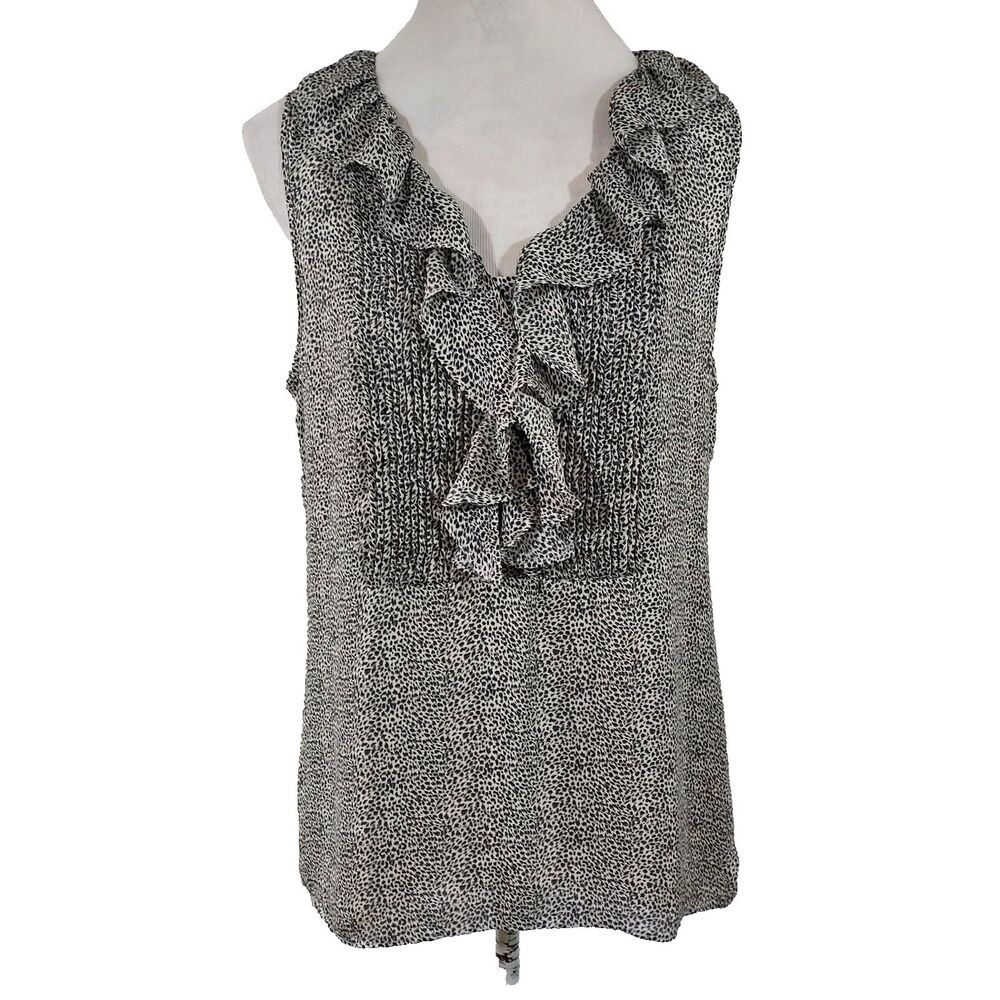 Banana Republic Monochrome Ruffle Blouse
